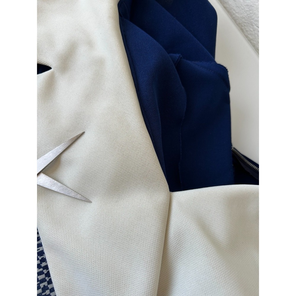 Vintage 70s Maxi Hostess Dress Collar Long Sleeve Talon Zip Blue Size Small - Picture 8 of 8